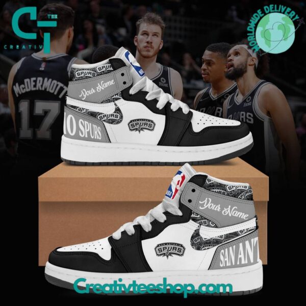 Tubopro San Antonio Spurs AJ1 High Sneakers Shoes For Men And Women