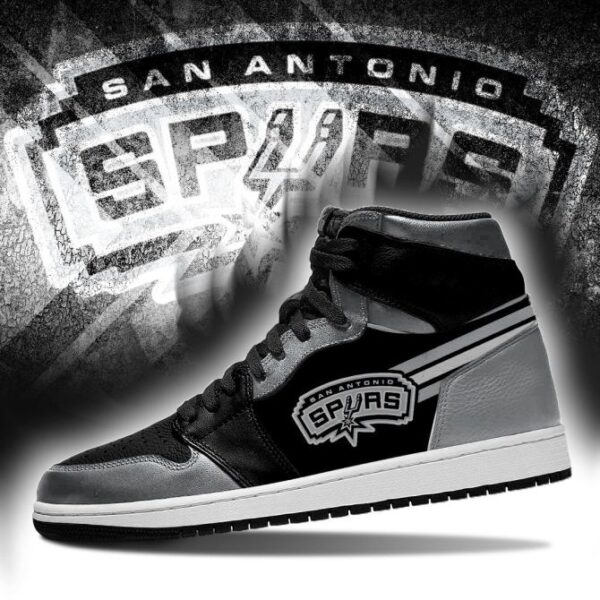 Tubopro San Antonio Spurs NBA AJ1 High Sneakers Shoes For Men And Women - Image 3