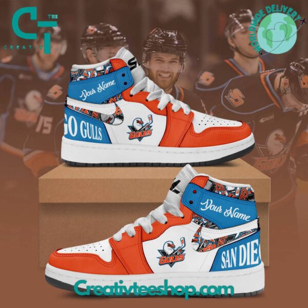 Tubopro San Diego Gulls AJ1 High Sneakers Shoes For Men And Women