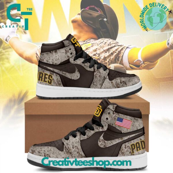 Tubopro San Diego Padres AJ1 High Sneakers Shoes For Men And Women