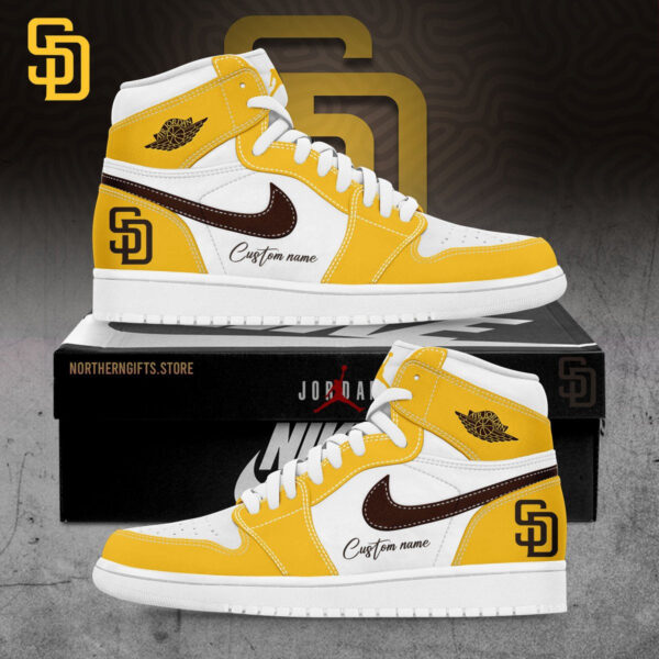 Tubopro San Diego Padres AJ1 High Sneakers Shoes For Men And Women