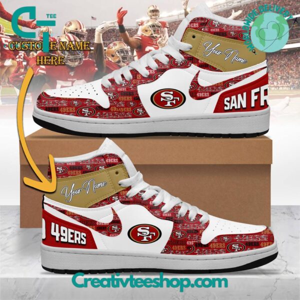 Tubopro San Francisco 49ers AJ1 High Sneakers Shoes For Men And Women