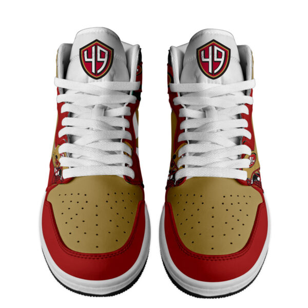 Tubopro San Francisco 49ers AJ1 High Sneakers Shoes For Men And Women - Image 2