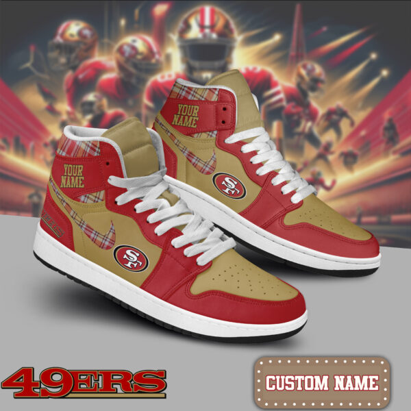 Tubopro San Francisco 49ers AJ1 High Sneakers Shoes For Men And Women