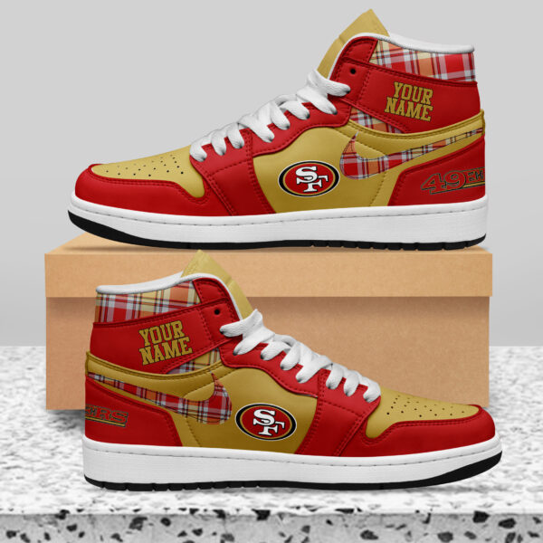Tubopro San Francisco 49ers AJ1 High Sneakers Shoes For Men And Women - Image 2
