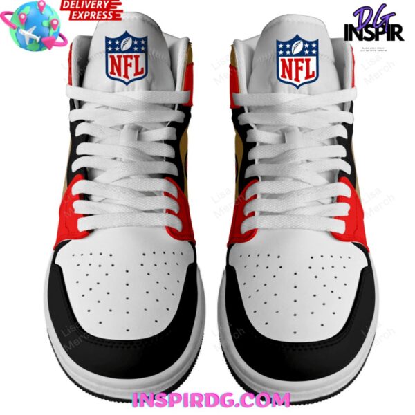 Tubopro San Francisco 49ers AJ1 High Sneakers Shoes For Men And Women - Image 3