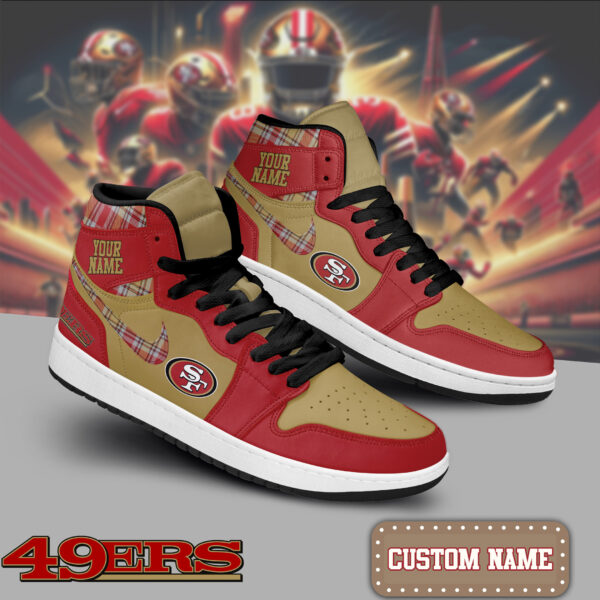 Tubopro San Francisco 49ers AJ1 High Sneakers Shoes For Men And Women