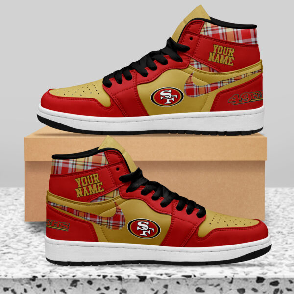 Tubopro San Francisco 49ers AJ1 High Sneakers Shoes For Men And Women - Image 2