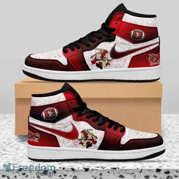 Tubopro San Francisco 49ers AJ1 High Sneakers Shoes For Men And Women - Image 2