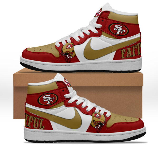 Tubopro San Francisco 49ers AJ1 High Sneakers Shoes For Men And Women