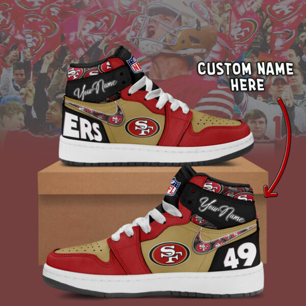 Tubopro San Francisco 49ers AJ1 High Sneakers Shoes For Men And Women