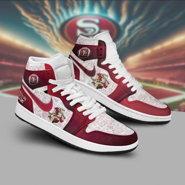 Tubopro San Francisco 49ers AJ1 High Sneakers Shoes For Men And Women
