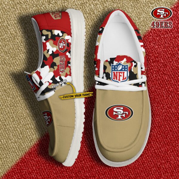 Tubopro San Francisco 49ers Hey Dude Shoes For Men And Women - Image 2