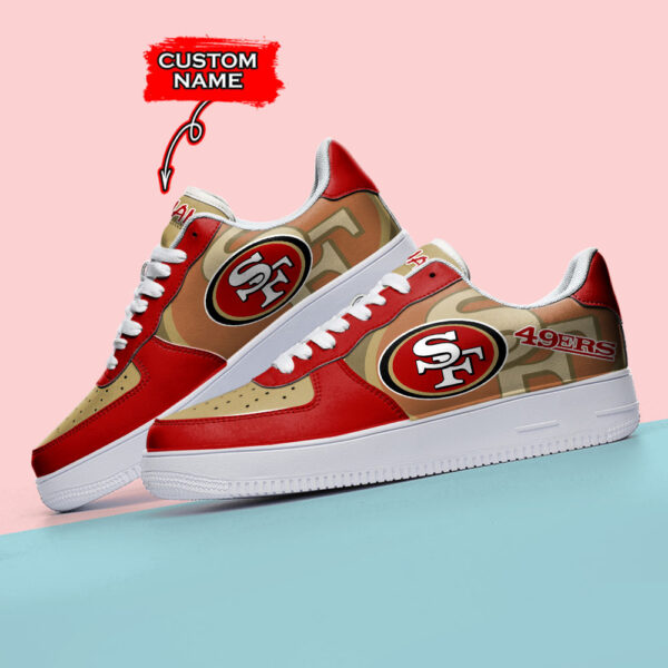Tubopro San Francisco 49ers NFL Air Low-Top Sneakers Shoes For Men And Women - Image 3
