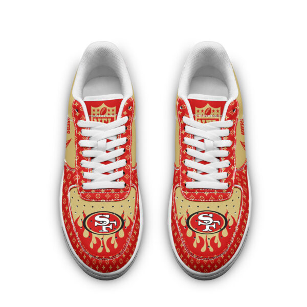 Tubopro San Francisco 49ers NFL Air Low-Top Sneakers Shoes For Men And Women - Image 2