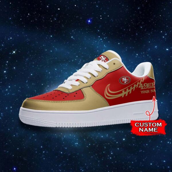 Tubopro San Francisco 49ers NFL Air Low-Top Sneakers Shoes For Men And Women - Image 2