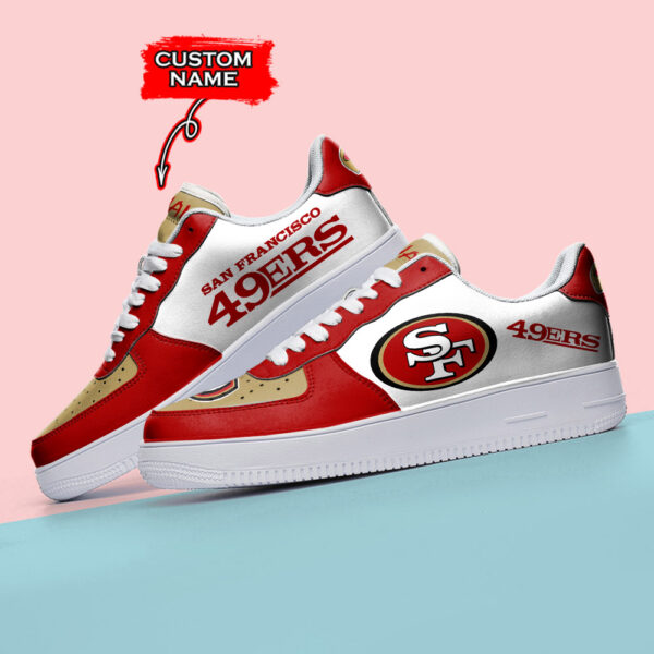 Tubopro San Francisco 49ers NFL Air Low-Top Sneakers Shoes For Men And Women - Image 3