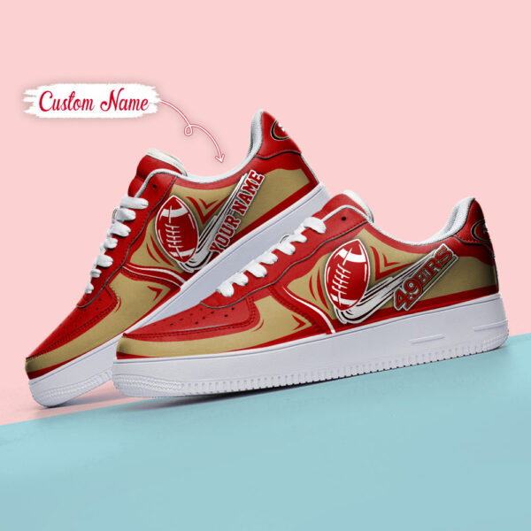 Tubopro San Francisco 49ers NFL Air Low-Top Sneakers Shoes For Men And Women - Image 4