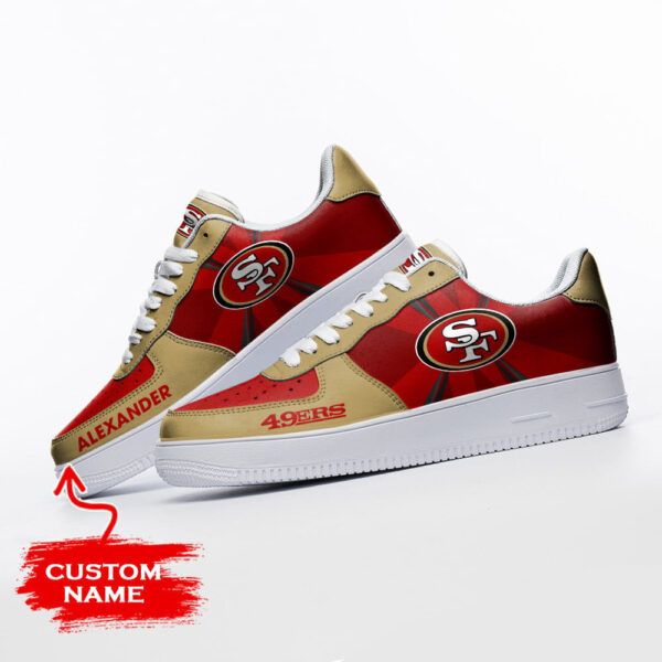 Tubopro San Francisco 49ers NFL Air Low-Top Sneakers Shoes For Men And Women - Image 3