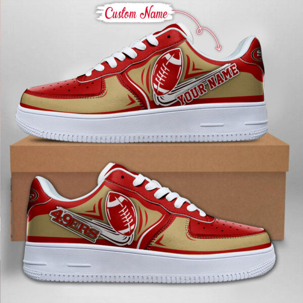 Tubopro San Francisco 49ers NFL Air Low-Top Sneakers Shoes For Men And Women - Image 2