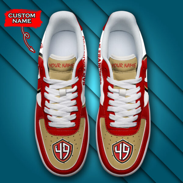 Tubopro San Francisco 49ers NFL Air Low-Top Sneakers Shoes For Men And Women - Image 4