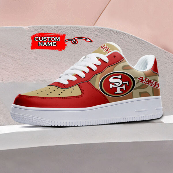 Tubopro San Francisco 49ers NFL Air Low-Top Sneakers Shoes For Men And Women - Image 2