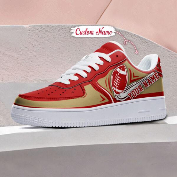 Tubopro San Francisco 49ers NFL Air Low-Top Sneakers Shoes For Men And Women - Image 3