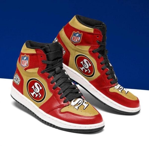 Tubopro San Francisco 49ers NFL AJ1 High Sneakers Shoes For Men And Women