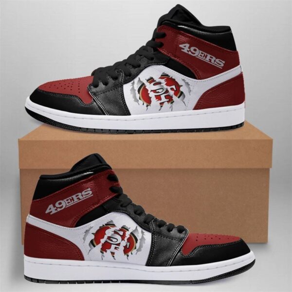 Tubopro San Francisco 49ers NFL AJ1 High Sneakers Shoes For Men And Women