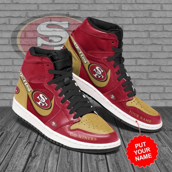 Tubopro San Francisco 49ers NFL AJ1 High Sneakers Shoes For Men And Women
