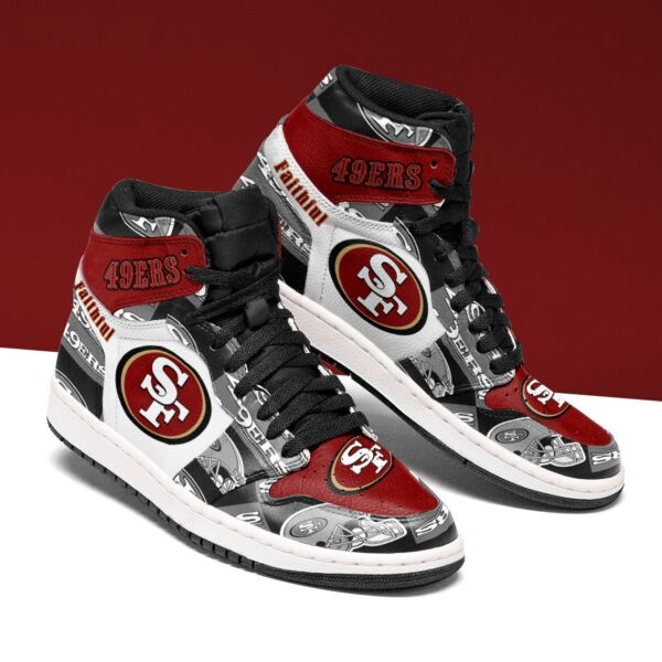 Tubopro San Francisco 49ers NFL AJ1 High Sneakers Shoes For Men And Women
