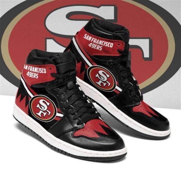 Tubopro San Francisco 49ers NFL AJ1 High Sneakers Shoes For Men And Women