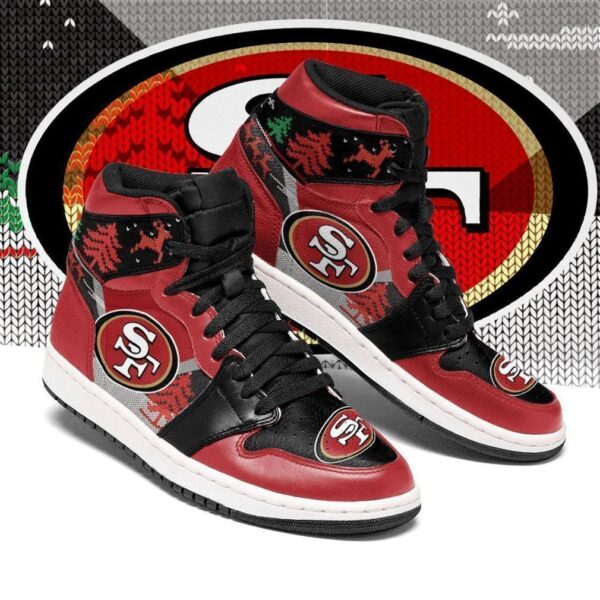 Tubopro San Francisco 49ers NFL AJ1 High Sneakers Shoes For Men And Women