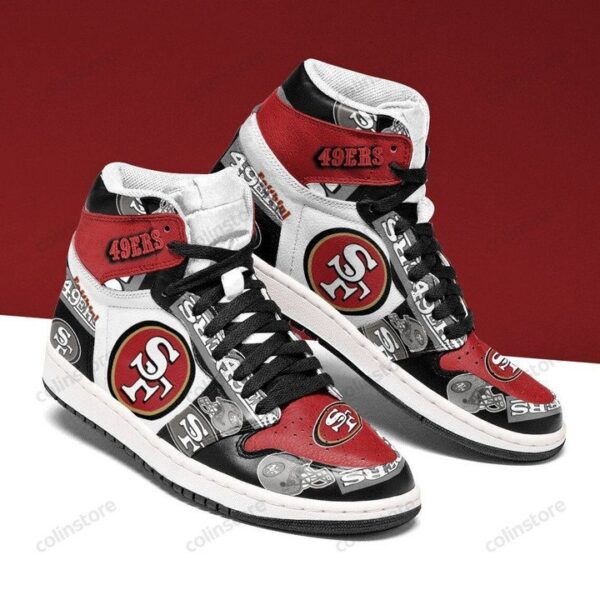 Tubopro San Francisco 49ers NFL AJ1 High Sneakers Shoes For Men And Women