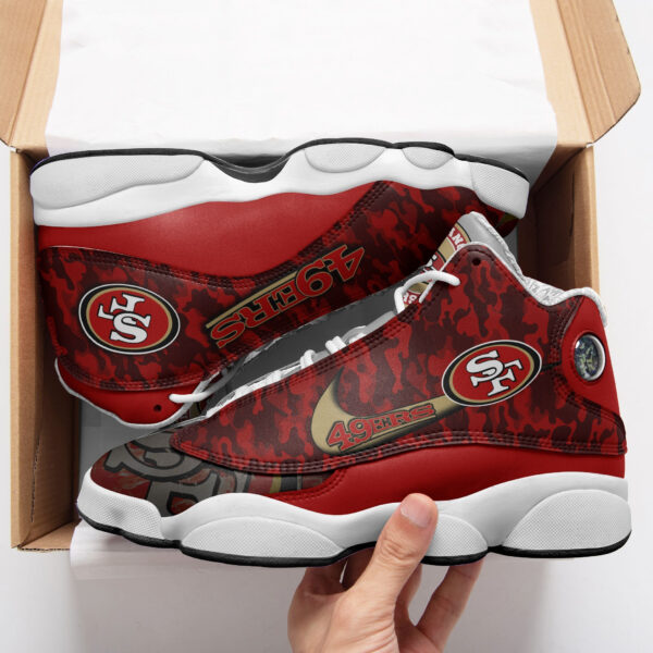 Tubopro San Francisco 49ers NFL AJ13 Sneakers Shoes For Men And Women - Image 2