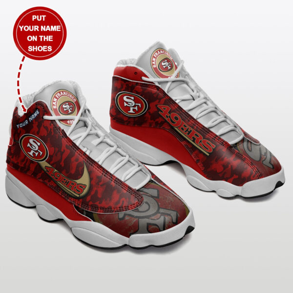 Tubopro San Francisco 49ers NFL AJ13 Sneakers Shoes For Men And Women - Image 2