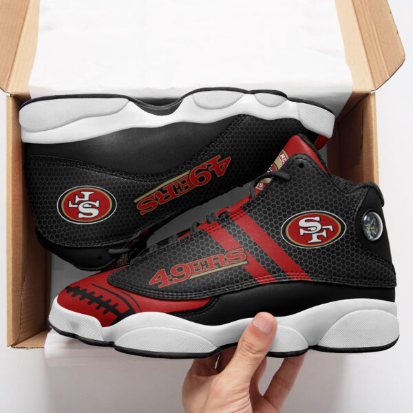 Tubopro San Francisco 49ers NFL AJ13 Sneakers Shoes For Men And Women - Image 2