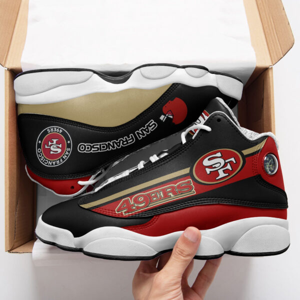 Tubopro San Francisco 49ers NFL AJ13 Sneakers Shoes For Men And Women - Image 2