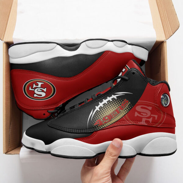 Tubopro San Francisco 49ers NFL AJ13 Sneakers Shoes For Men And Women - Image 2