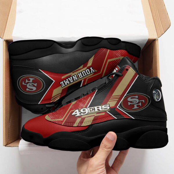 Tubopro San Francisco 49ers NFL AJ13 Sneakers Shoes For Men And Women - Image 2