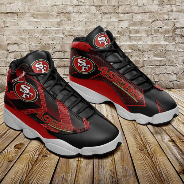 Tubopro San Francisco 49ers NFL AJ13 Sneakers Shoes For Men And Women - Image 2