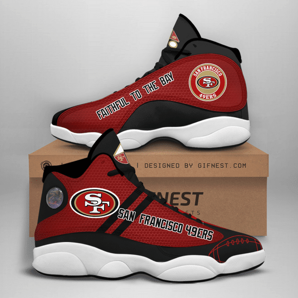 Tubopro San Francisco 49ers NFL AJ13 Sneakers Shoes For Men And Women