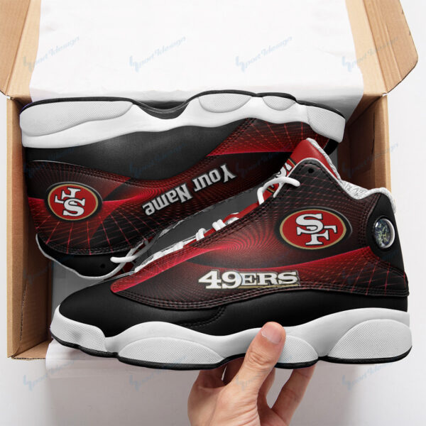 Tubopro San Francisco 49ers NFL AJ13 Sneakers Shoes For Men And Women - Image 2