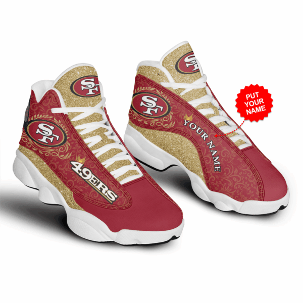 Tubopro San Francisco 49ers NFL AJ13 Sneakers Shoes For Men And Women - Image 2