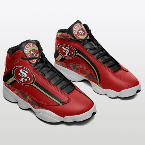 Tubopro San Francisco 49ers NFL AJ13 Sneakers Shoes For Men And Women - Image 2