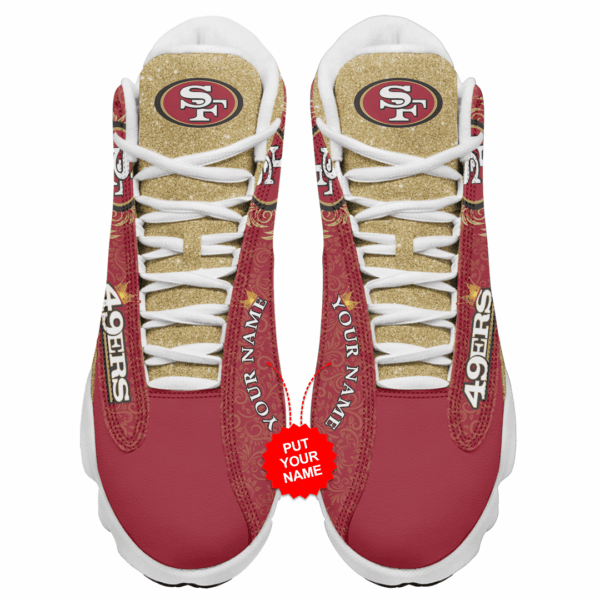 Tubopro San Francisco 49ers NFL AJ13 Sneakers Shoes For Men And Women - Image 3
