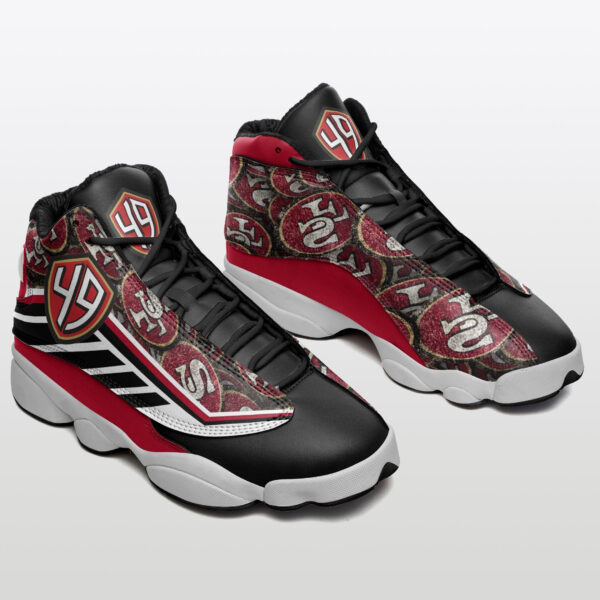 Tubopro San Francisco 49ers NFL AJ13 Sneakers Shoes For Men And Women - Image 2