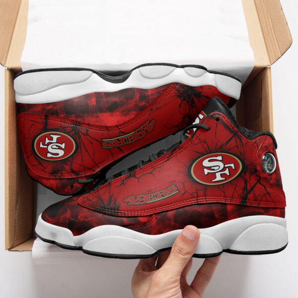 Tubopro San Francisco 49ers NFL AJ13 Sneakers Shoes For Men And Women - Image 2