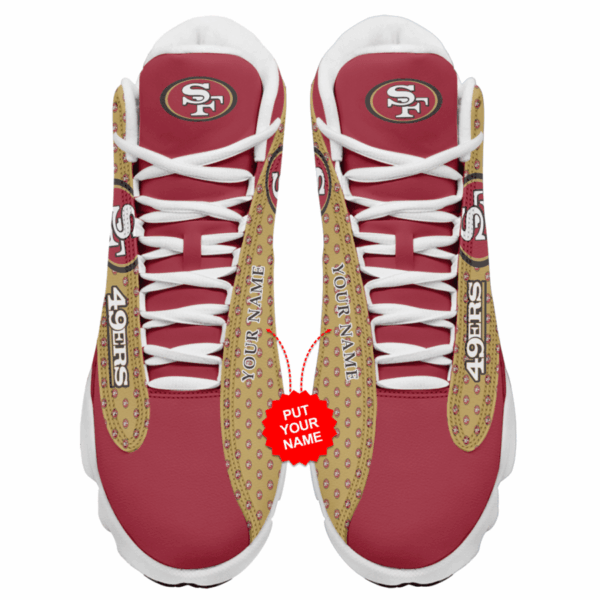 Tubopro San Francisco 49ers NFL AJ13 Sneakers Shoes For Men And Women - Image 3