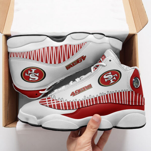Tubopro San Francisco 49ers NFL AJ13 Sneakers Shoes For Men And Women - Image 2